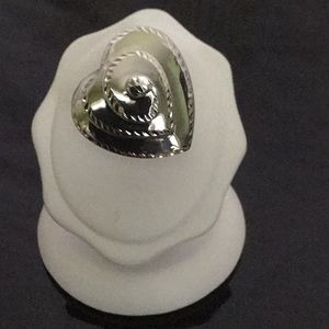 Brand New Sterling Silver Multi-Level Heart RngSz5